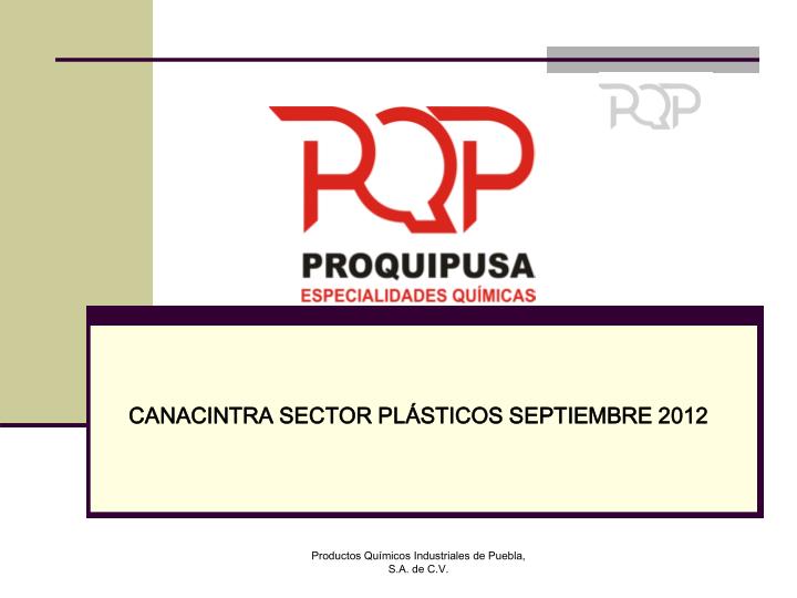 canacintra sector p l sticos septiembre 2012