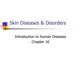 Skin Diseases &amp; Disorders