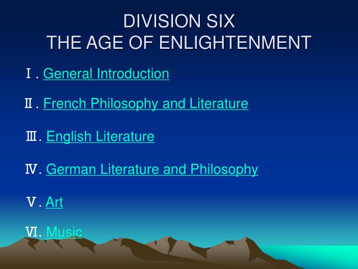 division six the age of enlightenment