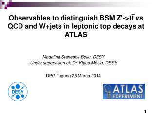Observables to distinguish BSM Z'-&gt;tt vs QCD and W+jets in leptonic top decays at ATLAS
