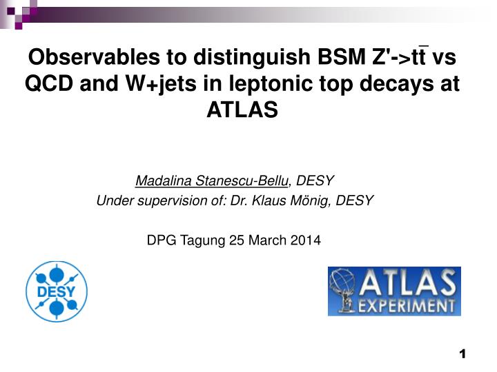 observables to distinguish bsm z tt vs qcd and w jets in leptonic top decays at atlas