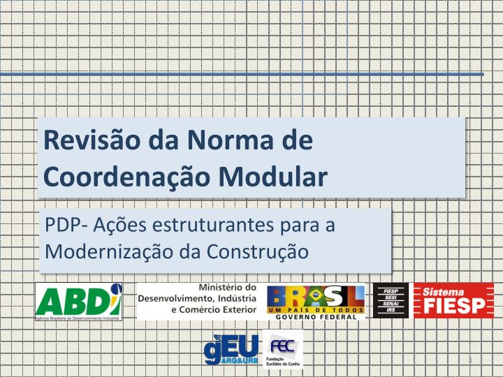 revis o da norma de coordena o modular