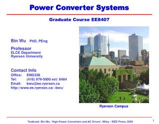 Power Converter Systems Graduate Course EE8407