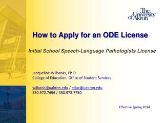 How to Apply for an ODE License