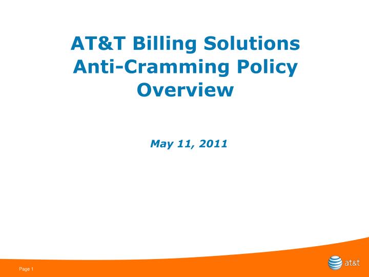 at t billing solutions anti cramming policy overview