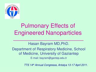 Pulmonary Effects of Engineered Nanoparticles