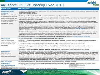 ARCserve 12.5 vs. Backup Exec 2010