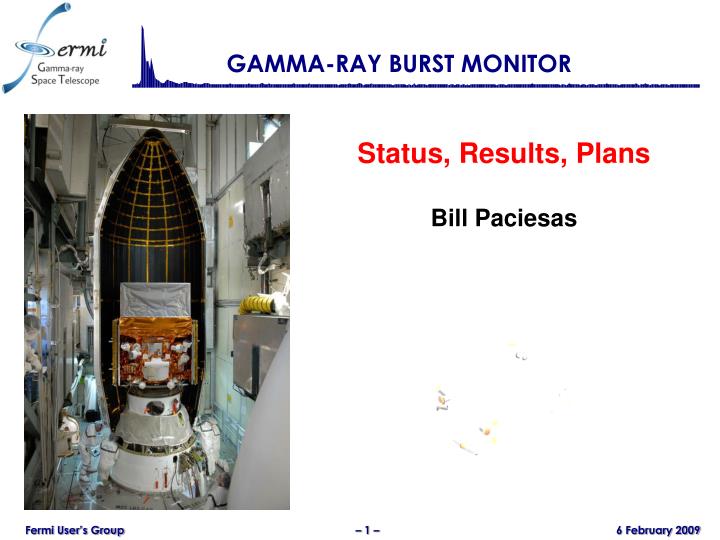 gamma ray burst monitor