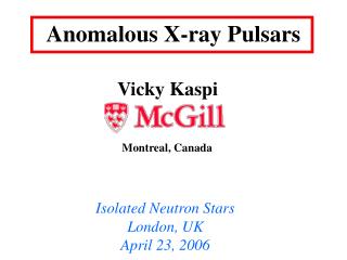 Anomalous X-ray Pulsars