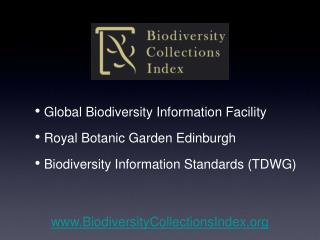 Global Biodiversity Information Facility Royal Botanic Garden Edinburgh