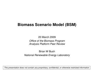 Biomass Scenario Model (BSM)