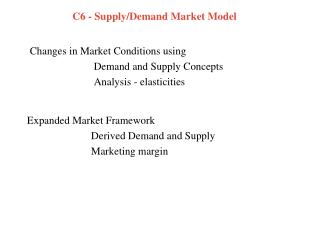 C6 - Supply/Demand Market Model