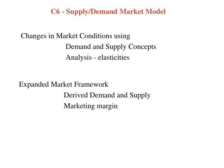 c6 supply demand market model