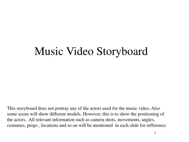 music video storyboard