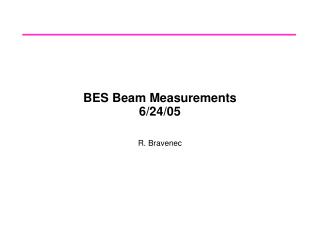 BES Beam Measurements 6/24/05