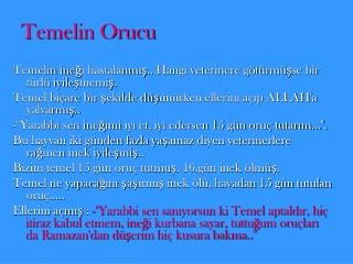 temelin orucu