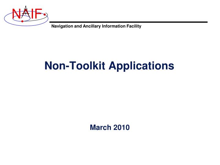 non toolkit applications