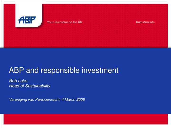 abp and responsible investment