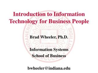 introduction to information technology for business people