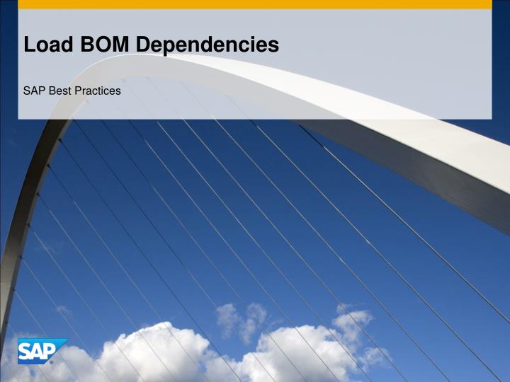 load bom dependencies