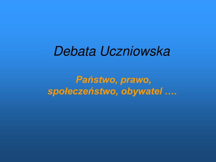 debata uczniowska