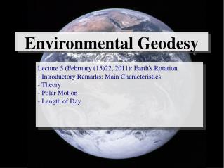 Environmental Geodesy