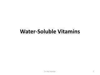 Water -Soluble Vitamins