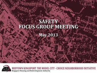 SAFETY FOCUS GROUP MEETING May 2013