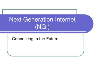 Next Generation Internet (NGI)