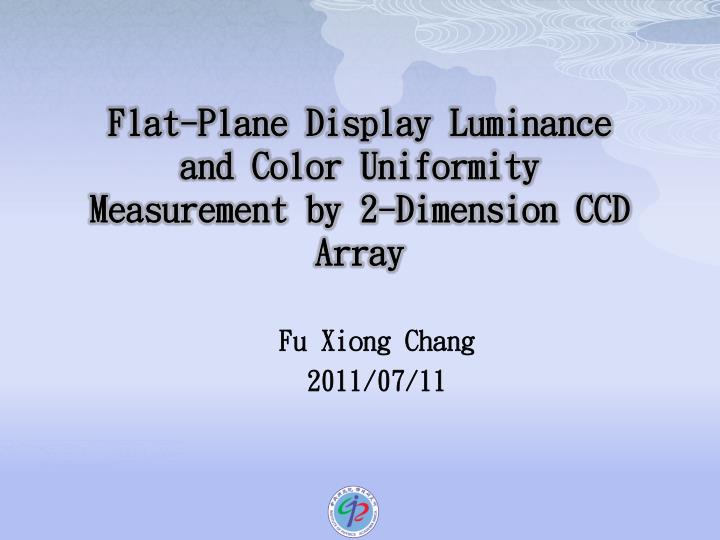 flat plane display luminance and color uniformity measurement by 2 dimension ccd array