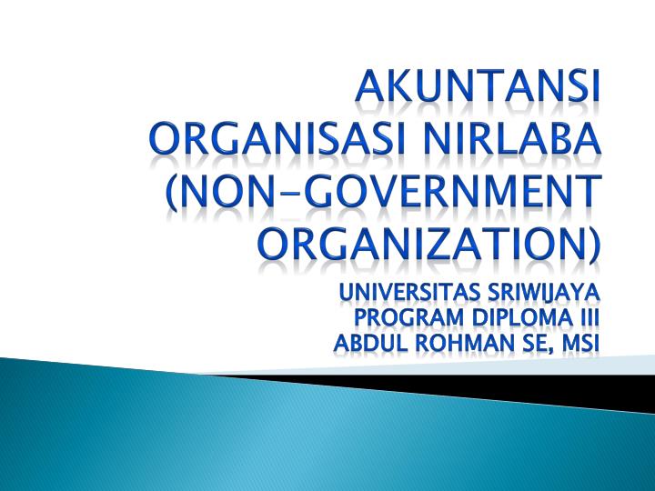 akuntansi organisasi nirlaba non government organization