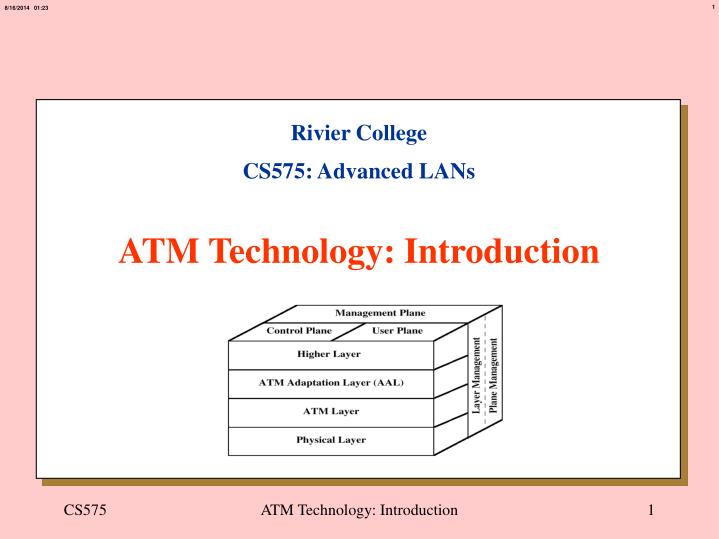 rivier college cs575 advanced lans atm technology introduction