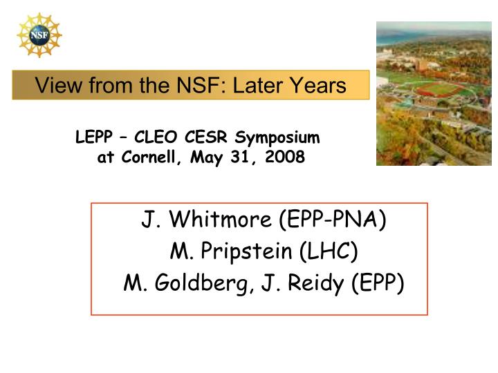 view from the nsf later years