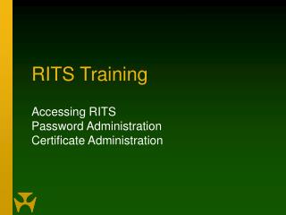 RITS Training