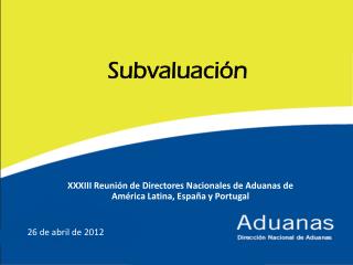 subvaluaci n