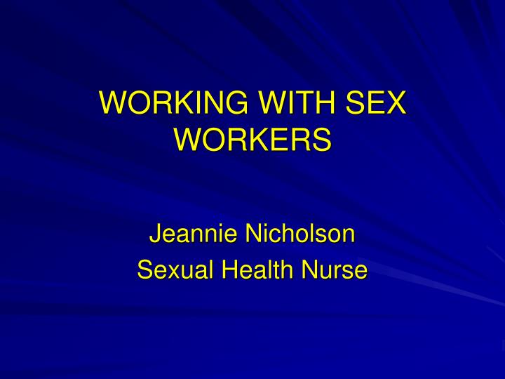 working with sex workers