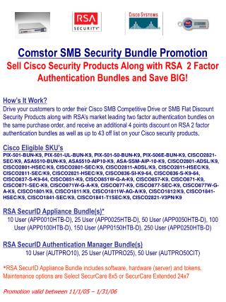 Comstor SMB Security Bundle Promotion