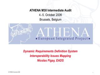 Dynamic Requirements Definition System Interoperability Issues Mapping Nicolas Figay, EADS