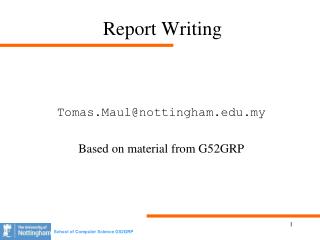 Report Writing