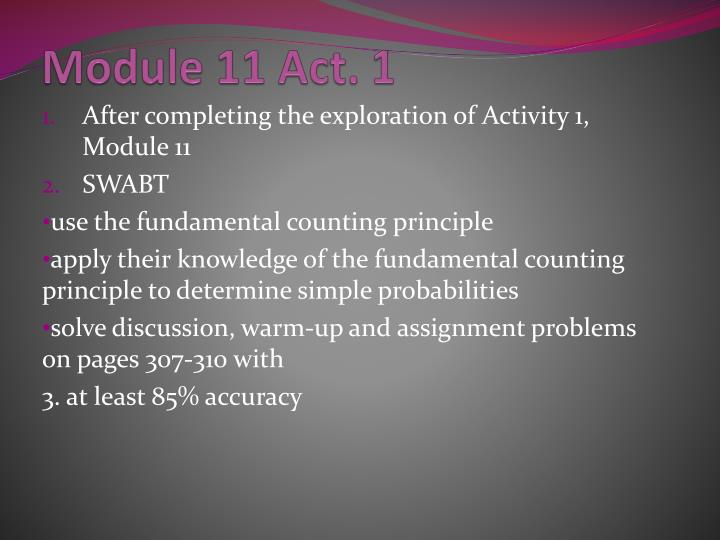 module 11 act 1