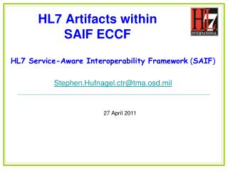 HL7 Artifacts within SAIF ECCF