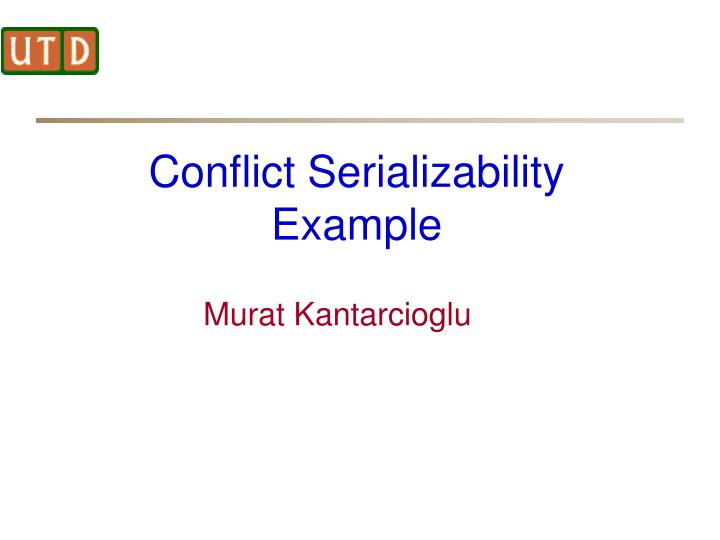 conflict serializability example