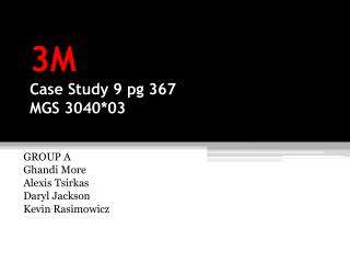 3M Case Study 9 pg 367 MGS 3040*03
