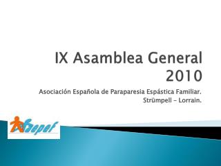 ix asamblea general 2010