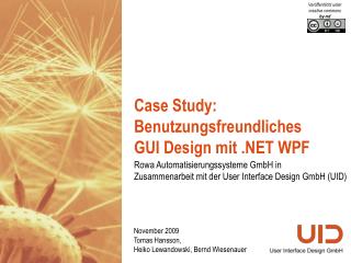 case study benutzungsfreundliches gui design mit net wpf