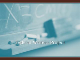 Federal Writers Project