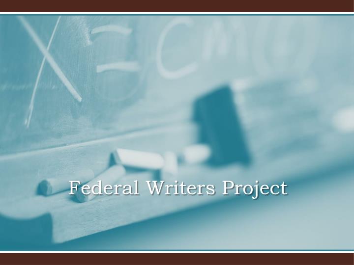 federal writers project