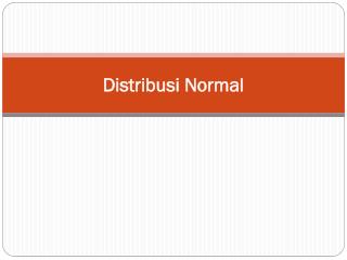 distribusi normal