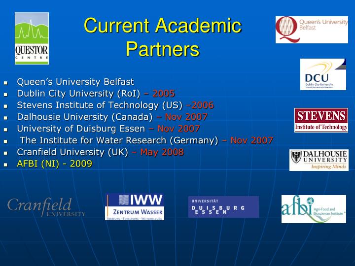 current academic partners
