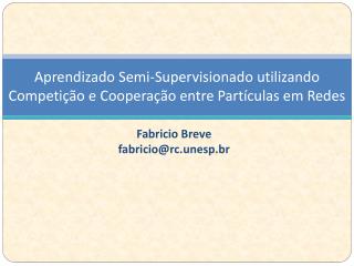 Aprendizado Semi-Supervisionado utilizando Competição e Cooperação entre Partículas em Redes